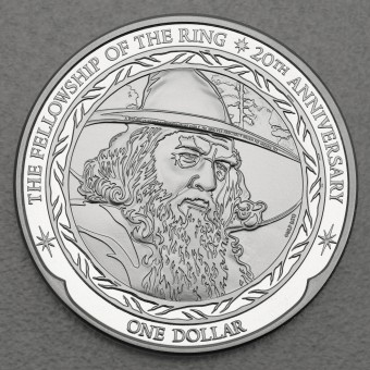 Silbermünze 1oz "Herr der Ringe – Gandalf" 2021 The Fellowship Of The Ring 20th Anniversary (Niue)