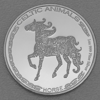 Silbermünze 1oz "Horse" 2020 Celtic Animals (Tschad)