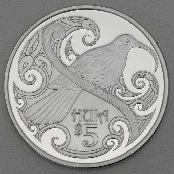 Silbermünze 1oz "Huia" 2015 (PP) Annual Silver Proof Coin (Neuseeland)