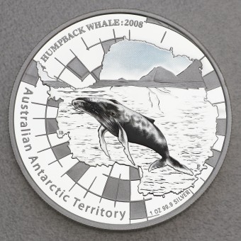 Silbermünze 1oz "Humpback Whale 2008" Australian Antarctic Territory Serie