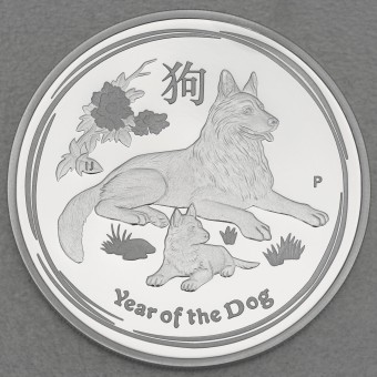Silbermünze 1oz "Hund" 2018 (PP) Lunar II – Year of the Dog (Australien)