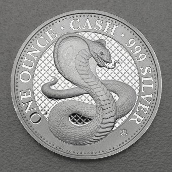 Silbermünze 1oz "Kobra" 2022 Cash Coin Indian Wildlife (St. Helena)