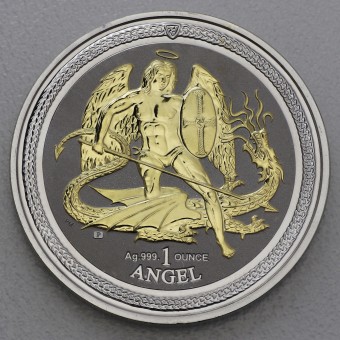 Silbermünze 1oz "Isle of Man - Angel" 2016 (vergoldet) (Isle of Man)
