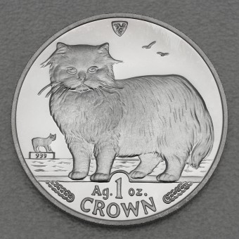 Silbermünze 1oz "Persian Cat" 1989 Cats (Isle of Man)