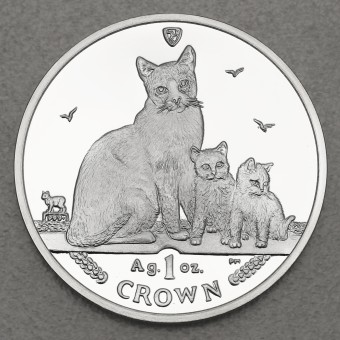 Silbermünze 1oz "Snowshoe Cat" 2014 Cats (Isle of Man)