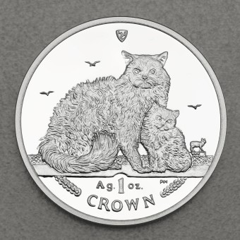 Silbermünze 1oz "Selkirk Rex Cat" 2015 Cats (Isle of Man)