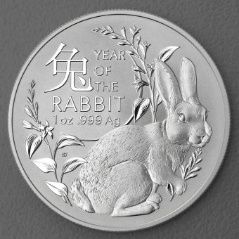 Silbermünze 1oz "Jahr des Hasen 2023" RAM 