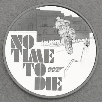 Silbermünze 1oz "NO TIME TO DIE" 2020 (PP) James Bond (Tuvalu)