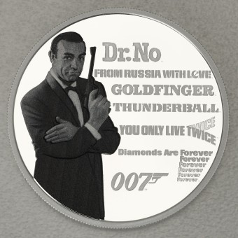 Silbermünze 1oz "James Bond 007" 2021 (PP) Polierte Platte