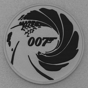 Silbermünze 1oz "James Bond 007" 2022 Black Edition (Tuvalu)