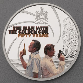 Silbermünze 1oz "James Bond" 2024 (PP/koloriert) The Man with the Golden Gun 50th Anniversary