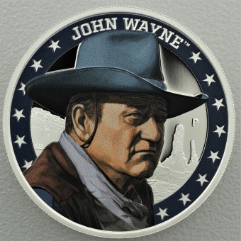 Silbermünze 1oz "John Wayne 2020" (koloriert) 
