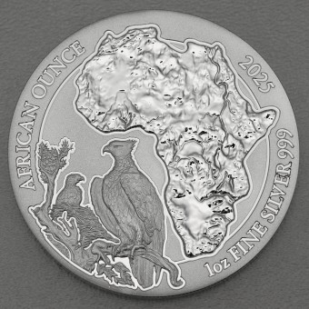 Silbermünze 1oz "Kampfadler" 2025 African Ounce (Ruanda)