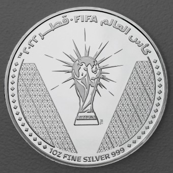 Silbermünze 1oz "Katar FIFA World Cup Trophy 2022" 