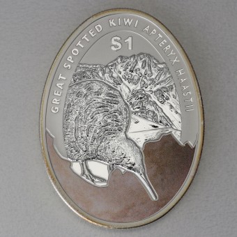 Silbermünze 1oz "Kiwi" 2016 (koloriert) (Neuseeland)