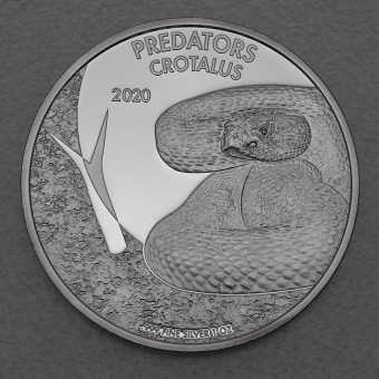 Silbermünze 1oz "Klapperschlange" 2020 Predators (Kongo)