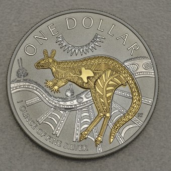 Silbermünze 1oz "Känguru 2003 - gilded" (RAM) 