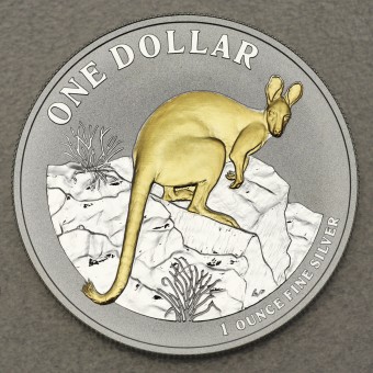 Silbermünze 1oz "Känguru 2010 - gilded" (RAM) 