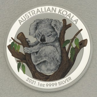 Silbermünze 1oz "Koala" 2021 (koloriert) Brisbane Money Expo Anda Special (Australien)