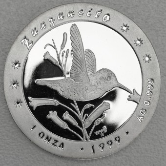 Silbermünze 1oz "Kolibri 1999" (Kuba) 