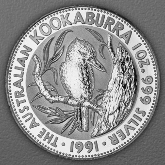 Silbermünze 1oz "Kookaburra" 1991 (Australien)