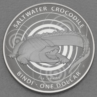 Silbermünze 1oz "Krokodil-Bindi" 2013 Australian Saltwater Crocodiles (Australien)