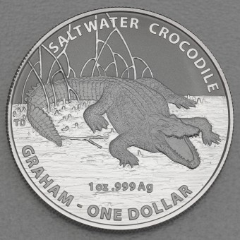 Silbermünze 1oz "Krokodil-Graham" 2014 Australian Saltwater Crocodiles (Australien)