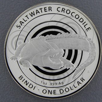Silbermünze 1oz "Krokodil 2013 - BINDI" (RAM) Australian Saltwater Crocodiles