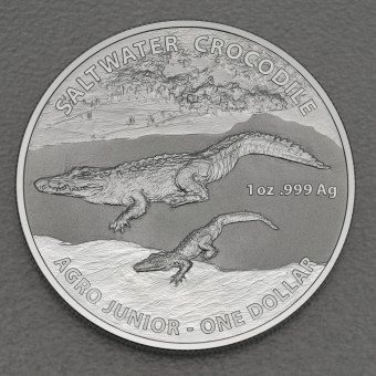 Silbermünze 1oz "Krokodil 2015 -AGRO Junior" (RAM) Australian Saltwater Crocodiles