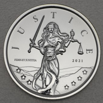 Silbermünze 1oz "Lady Justice" 2021 (Gibraltar)