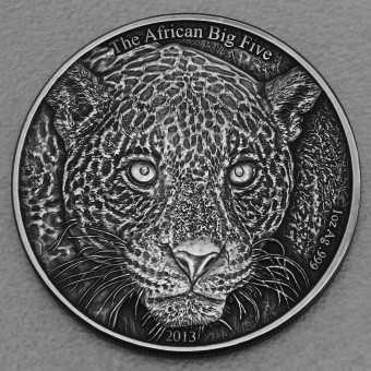 Silbermünze 1oz "Leopard" 2013 AF African Big Five (Kamerun)