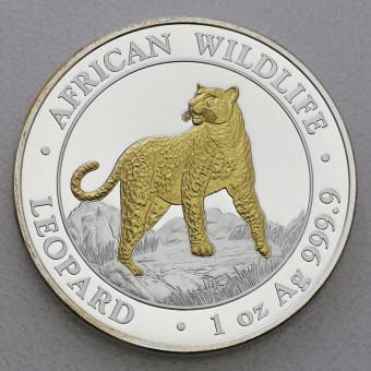 Silbermünze 1oz "Leopard" 2022 (vergoldet) African Wildlife (Somalia)