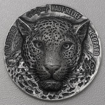 Silbermünze 1oz "Leopard" 2023 Antik Finish HR Big Five (Elfenbeinküste)