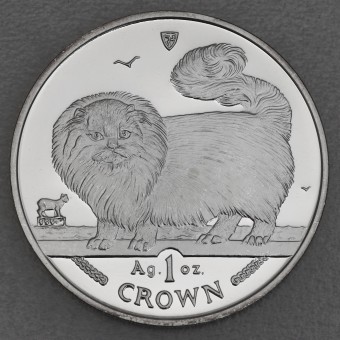 Silbermünze 1oz "Longhaired Smoke Cat" 1997 Cats (Isle of Man)