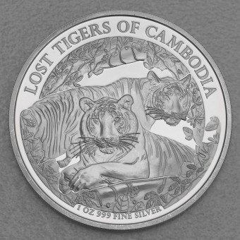 Silbermünze 1oz "Lost Tigers of Cambodia" 2024 (Kambodscha)
