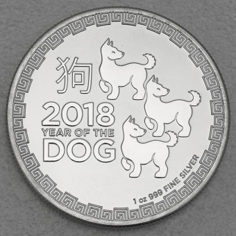 Silbermünze 1oz "Lunar Dog" 2018 (Niue)