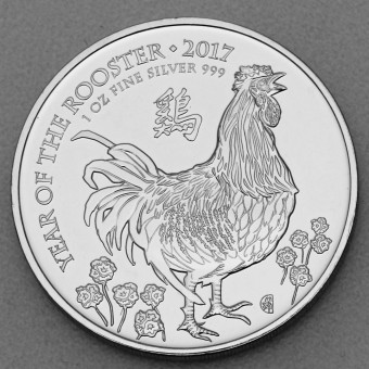Silbermünze 1oz "Lunar Hahn 2017" Royal Mint (UK) 