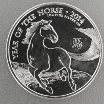 Silbermünze 1oz "Lunar Pferd 2014" Royal Mint (UK) 