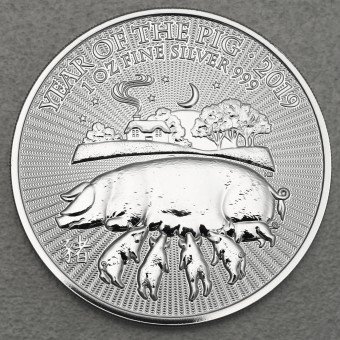 Silbermünze 1oz "Lunar Schwein 2019 Royal Mint(UK) 
