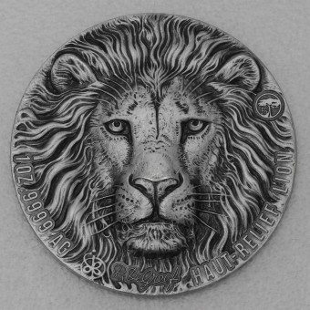 Silbermünze 1oz "Löwe" 2021 Antik Finish HR Big Five (Elfenbeinküste)