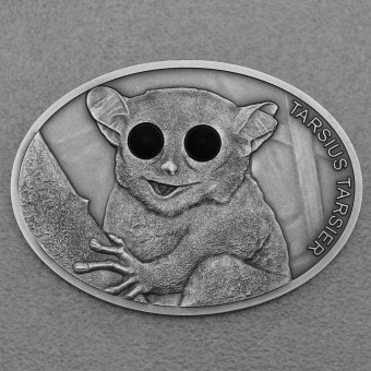 Silbermünze 1oz "Maki Spectral Tarsier 2013" Fascinating Wildlife Oval Silver Antik Finish Coin