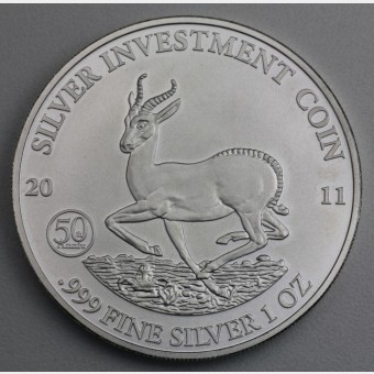 Silbermünze 1oz "Malawi Springbock - 2011" 