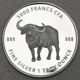 Silbermünze 1oz "Mandala Buffalo 2020" (Tschad) 