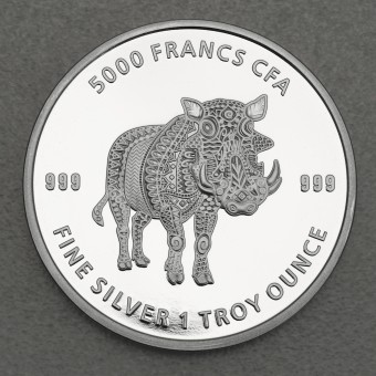 Silbermünze 1oz "Mandala Warthog" 2021 (Tschad)