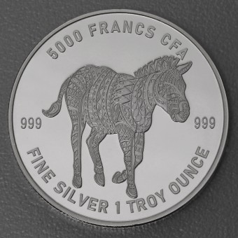 Silbermünze 1oz "Mandala Zebra" 2022 (Tschad)