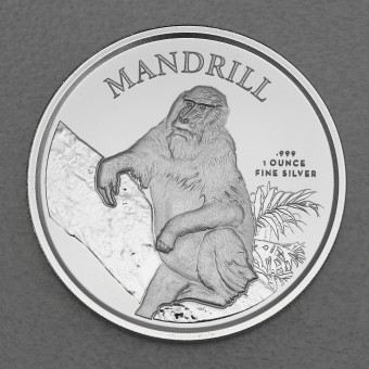 Silbermünze 1oz "Mandrill 2021" (Kamerun) 