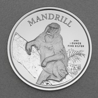 Silbermünze 1oz "Mandrill" 2021 (Kamerun)