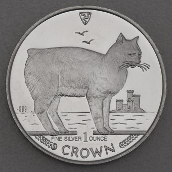 Silbermünze 1oz "Manx Cat" 1988 Cats (Isle of Man)