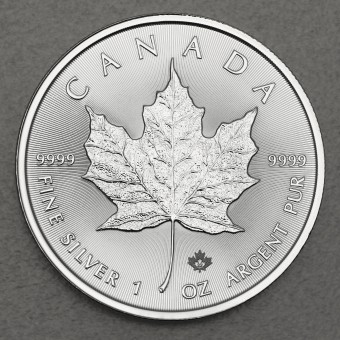 Silbermünze 1oz "Maple Leaf" akt. Jahrgang (19%) The Royal Canadian Mint, Kanada