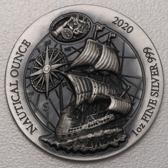 Silbermünze 1oz "Mayflower" 2020 (HR/AF) Nautical Ounce (Ruanda)
